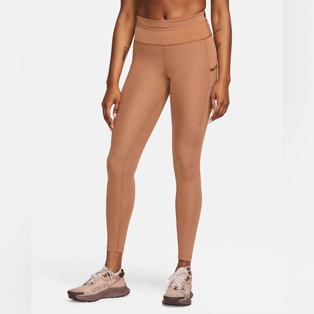 Nike Trail Epic Fast Women’s Mid-Rise Running Leggings Brown S